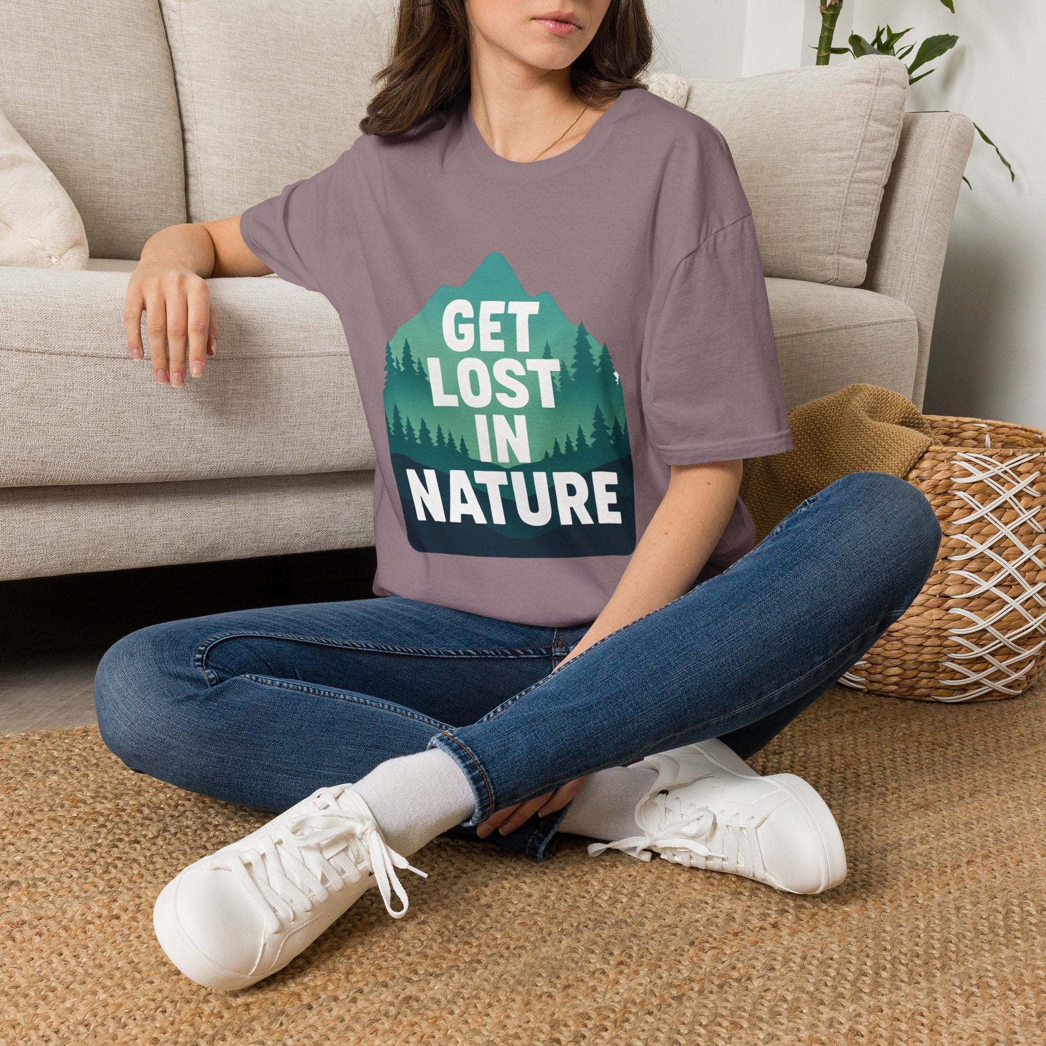 Get Lost in Nature T-Shirt — Outdoor Adventure Graphic Tee