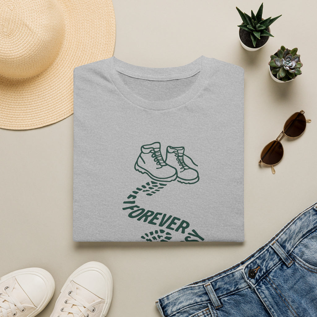 Forever Outdoors T-Shirt — Hiking Boots Graphic Tee