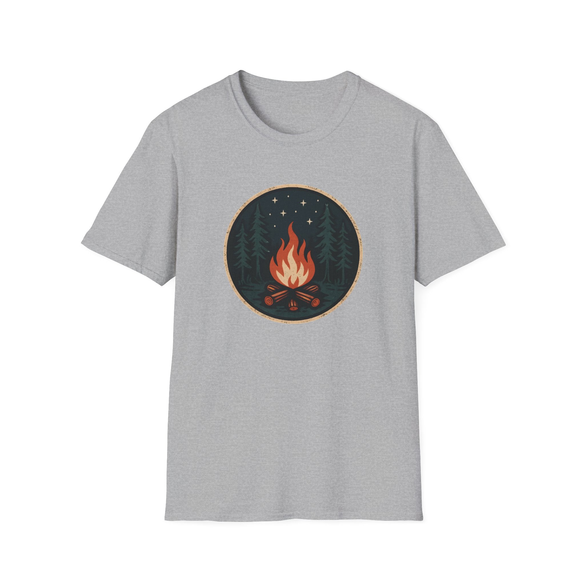 Campfire Night T-Shirt — Cozy Wilderness Bonfire Graphic Tee