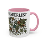 Wanderlust Floral Travel Mug — 11oz/15oz Ceramic Coffee Cup