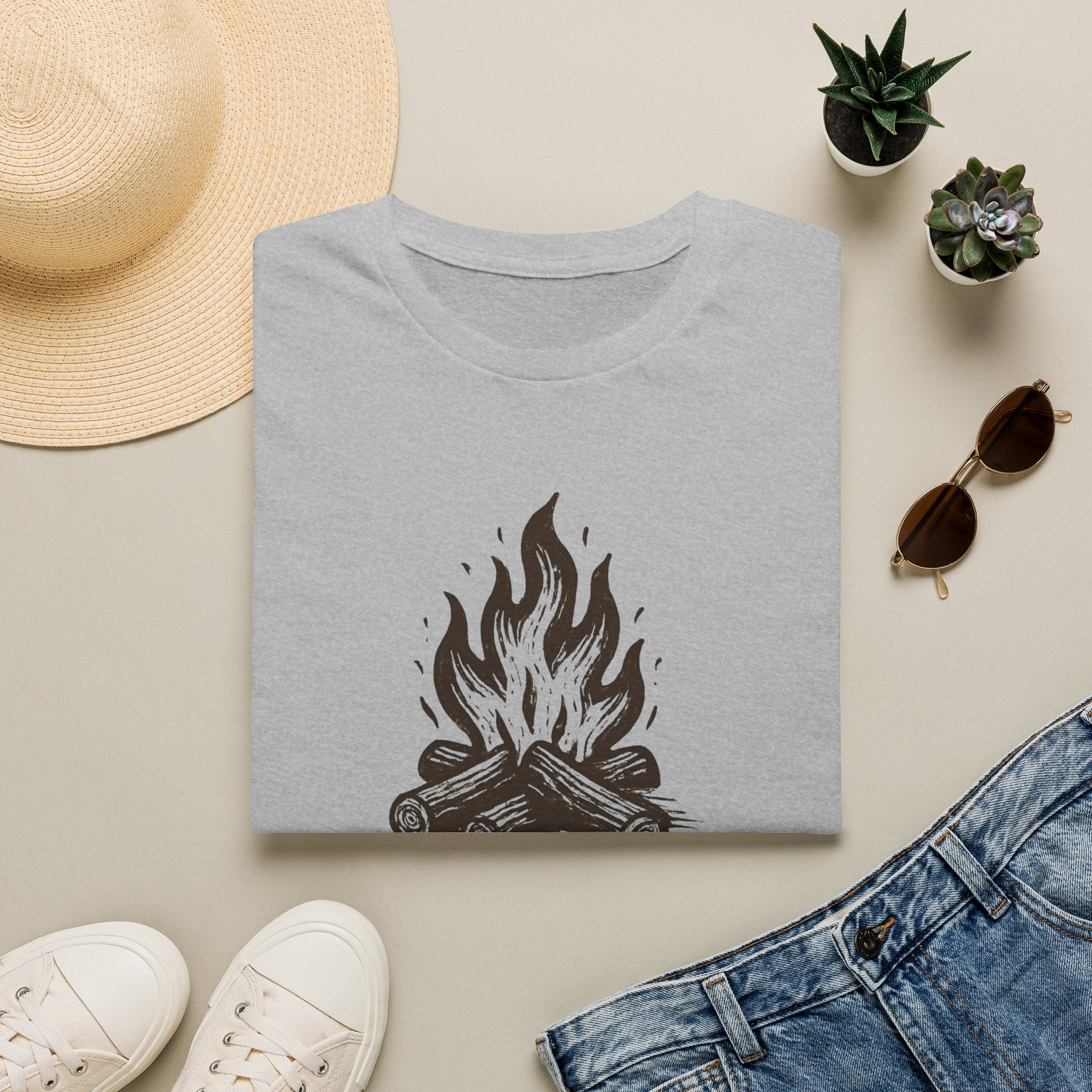 Campfire Graphic T-Shirt — "Home Is Where the Campfire Is" Outdoor Tee