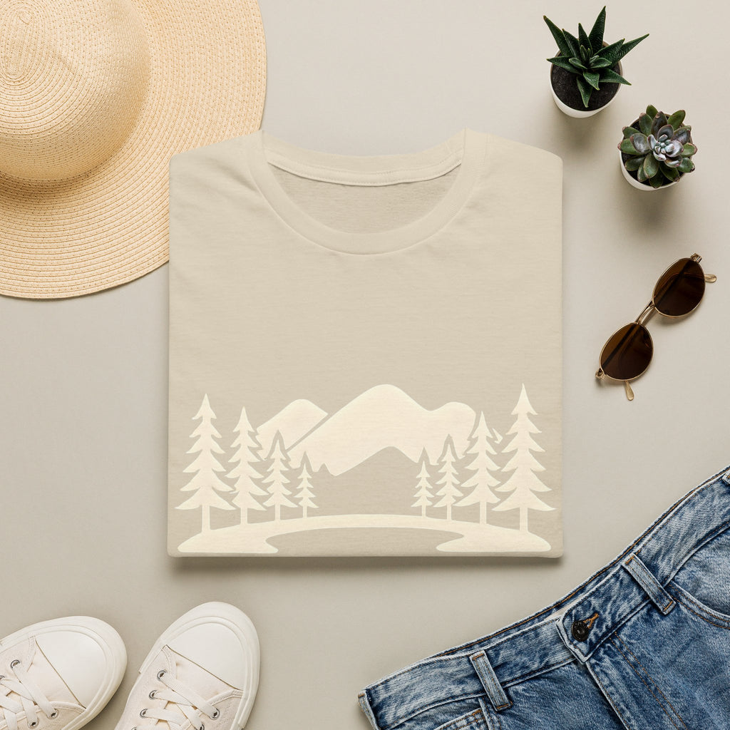 Mountain Pines T-Shirt — Minimal Scenic Forest Graphic