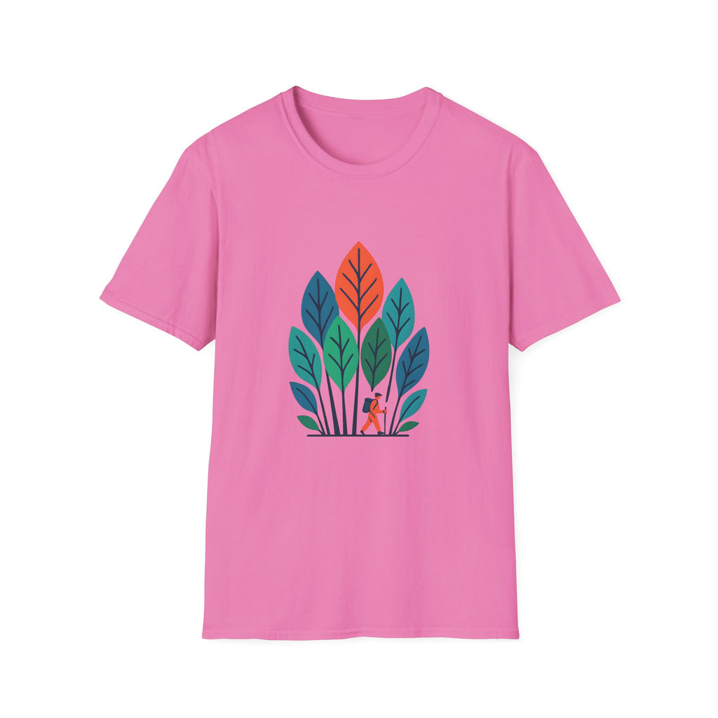 T-Shirt — Minimalist Colorful Leaf Forest Graphic