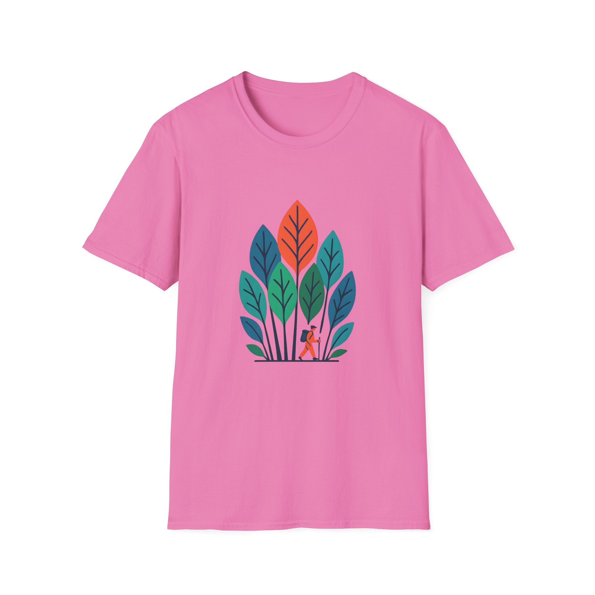 T-Shirt — Minimalist Colorful Leaf Forest Graphic