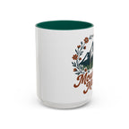 Mountain Mama Coffee Mug — 11oz & 15oz Floral Mountain Ceramic Mug