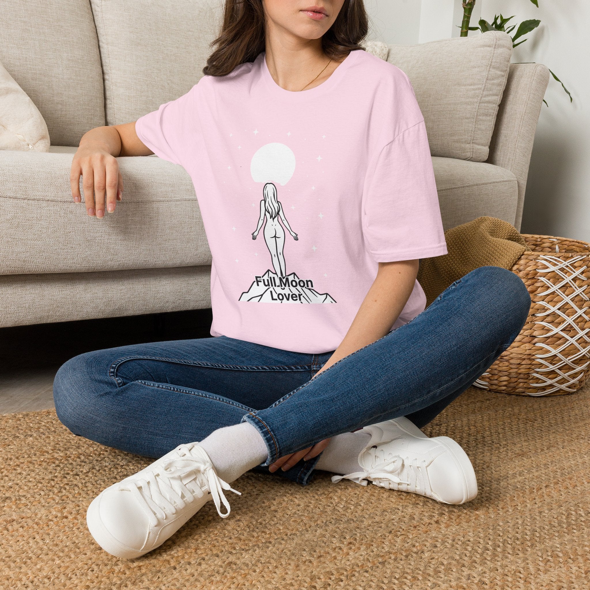 Moon Goddess T-Shirt — Celestial 'Moon Lover' Graphic Tee