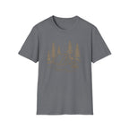 Camping Tent Graphic T-Shirt — Minimal Forest Campsite Tee