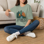 Nature Is My Therapy T-Shirt — Scenic Forest River Graphic Tee