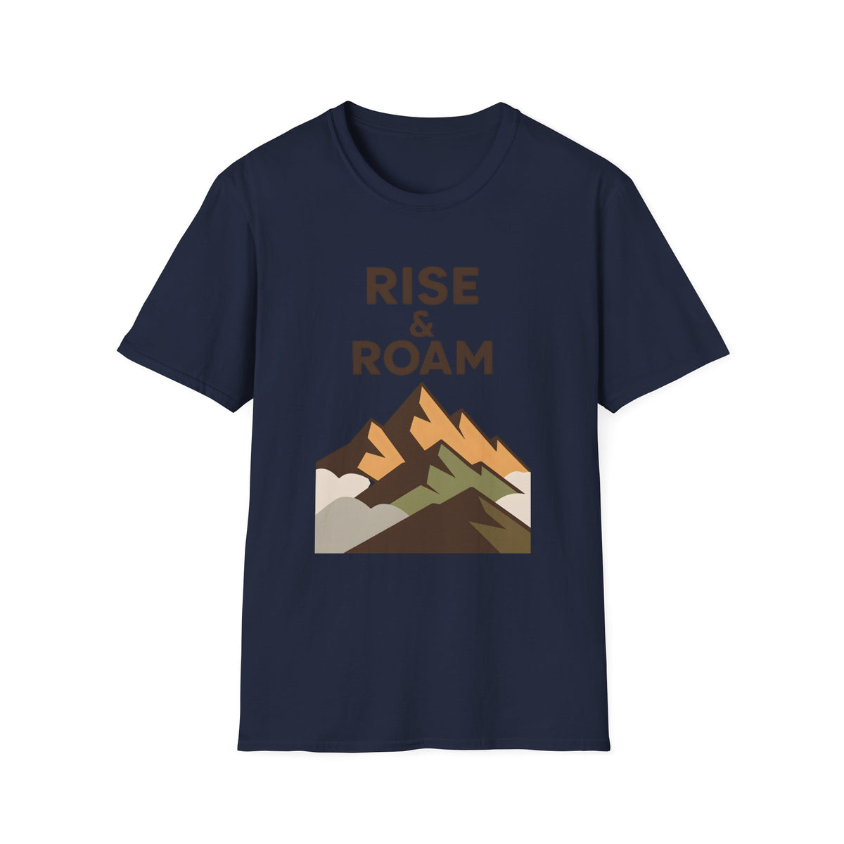 Rise & Roam Mountain T-Shirt — Adventure Graphic Tee for Hikers & Travelers