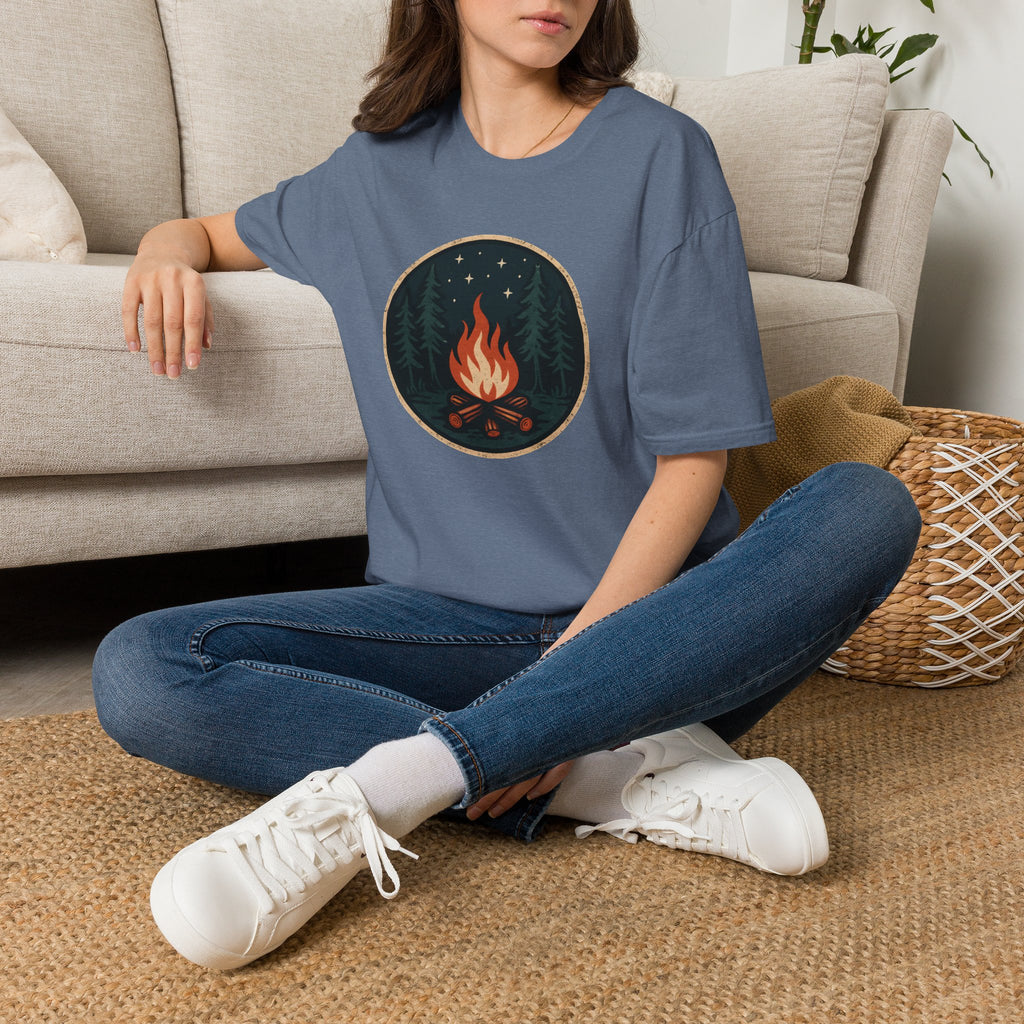 Campfire Night T-Shirt — Cozy Wilderness Bonfire Graphic Tee