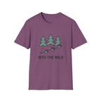 Into the Wild T-Shirt — Pine Trees & Paw Prints Outdoors Tee