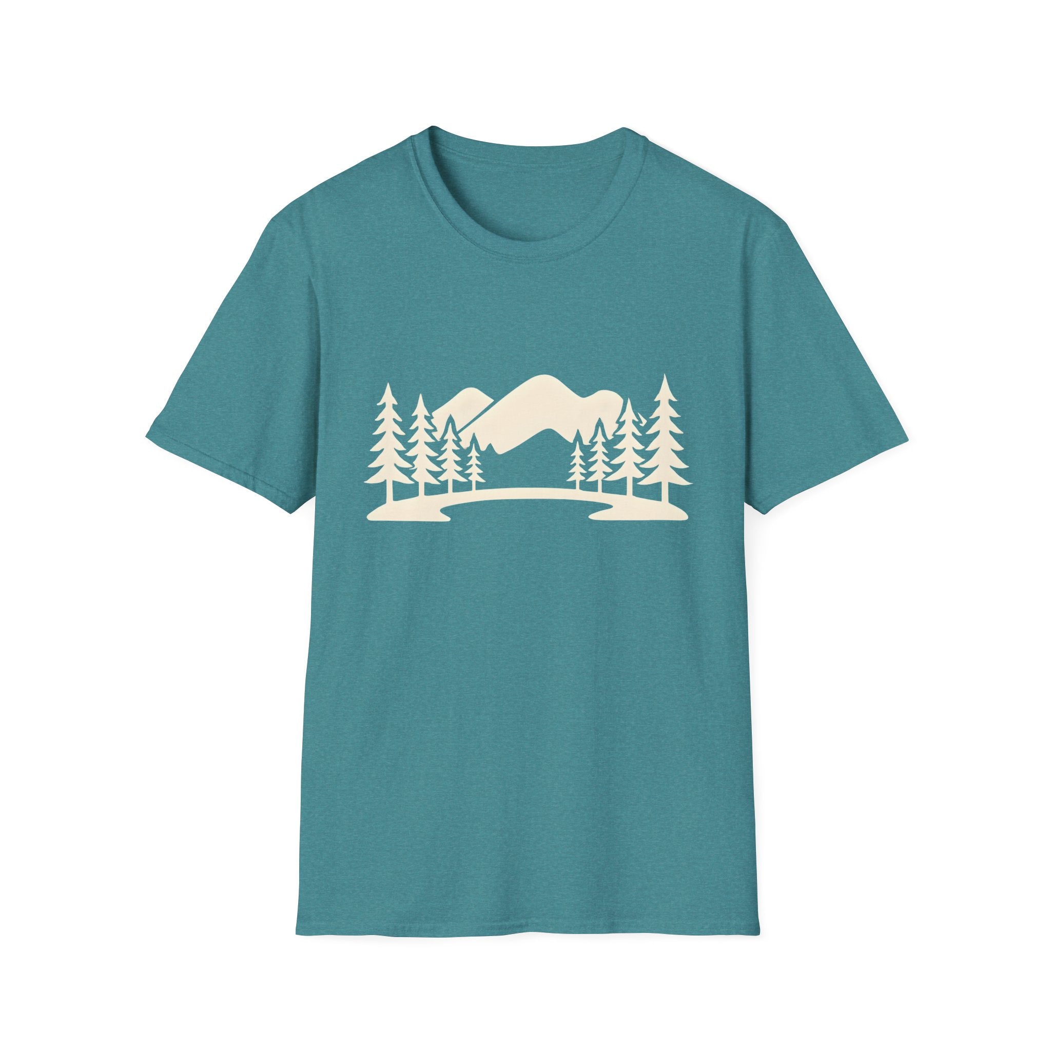 Mountain Pines T-Shirt — Minimal Scenic Forest Graphic