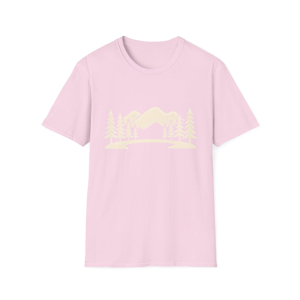 Mountain Pines T-Shirt — Minimal Scenic Forest Graphic