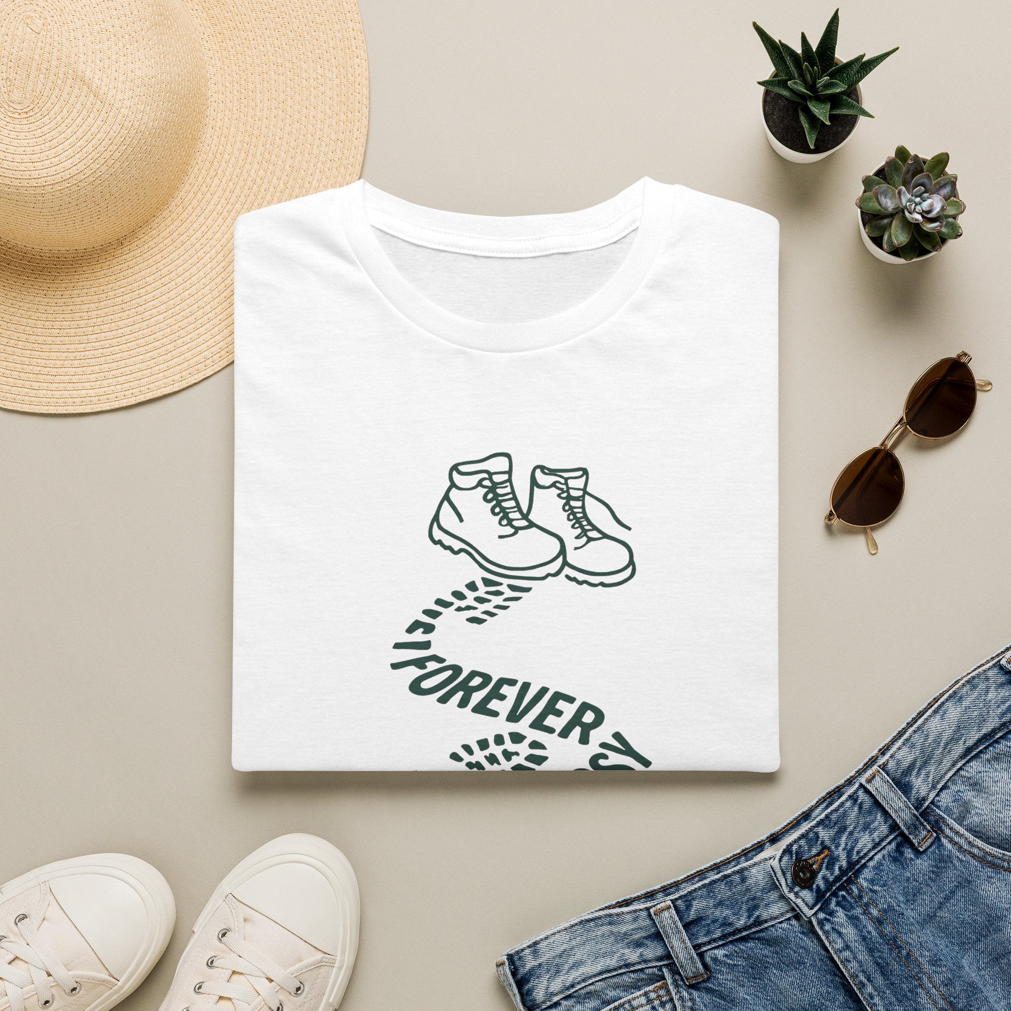 Forever Outdoors T-Shirt — Hiking Boots Graphic Tee