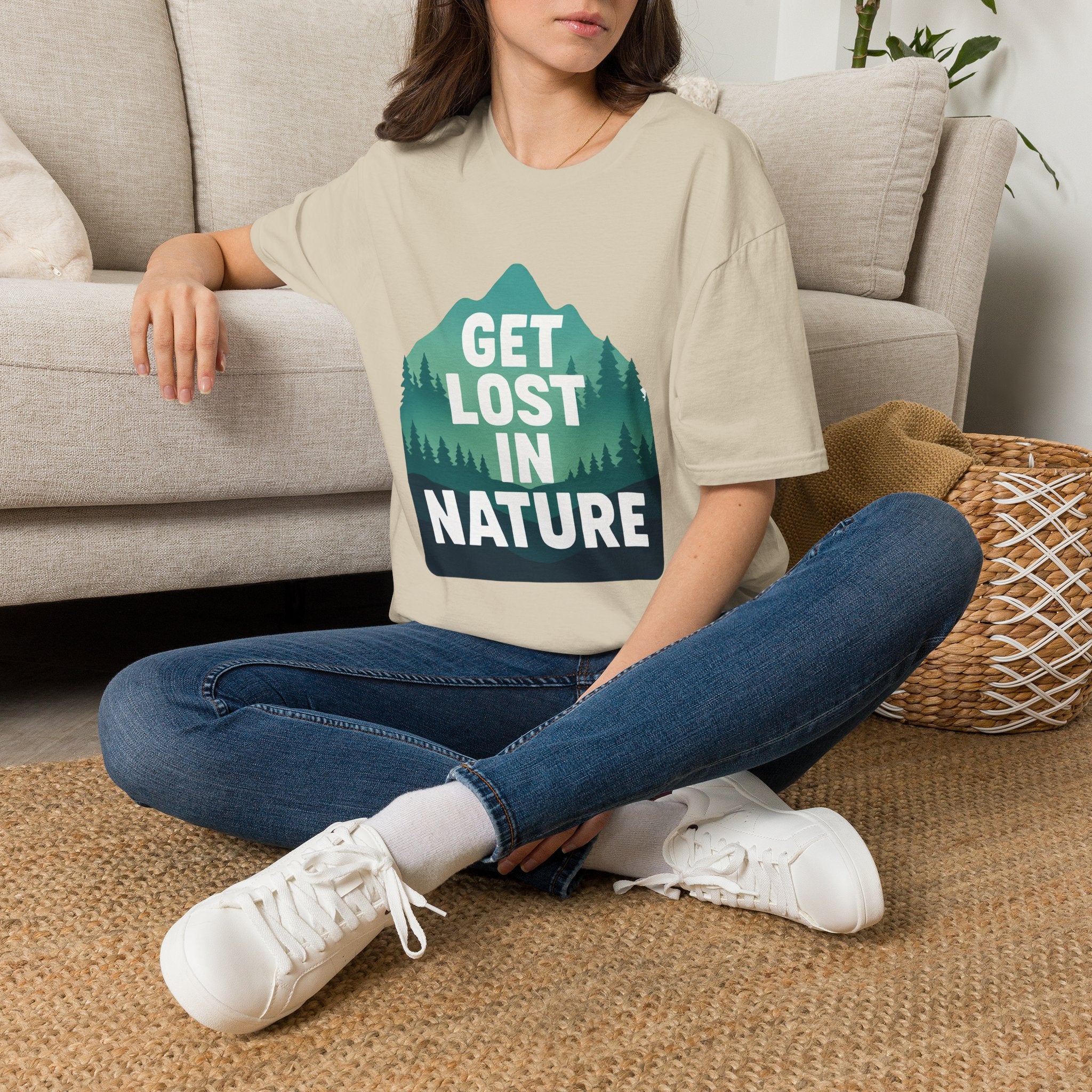 Get Lost in Nature T-Shirt — Outdoor Adventure Graphic Tee