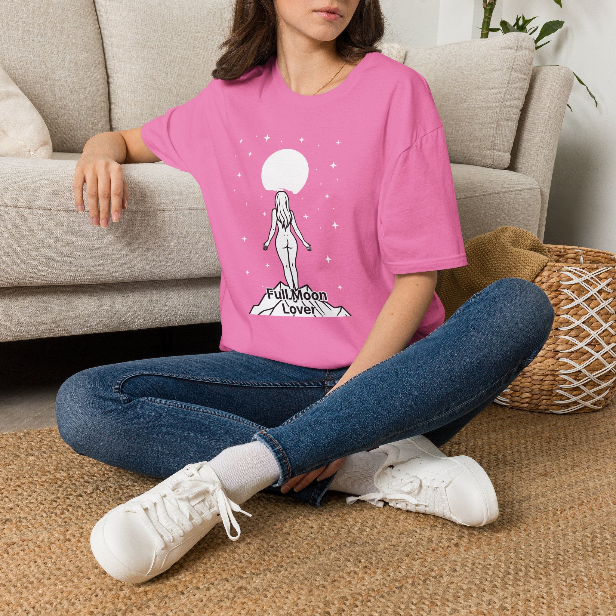 Moon Goddess T-Shirt — Celestial 'Moon Lover' Graphic Tee