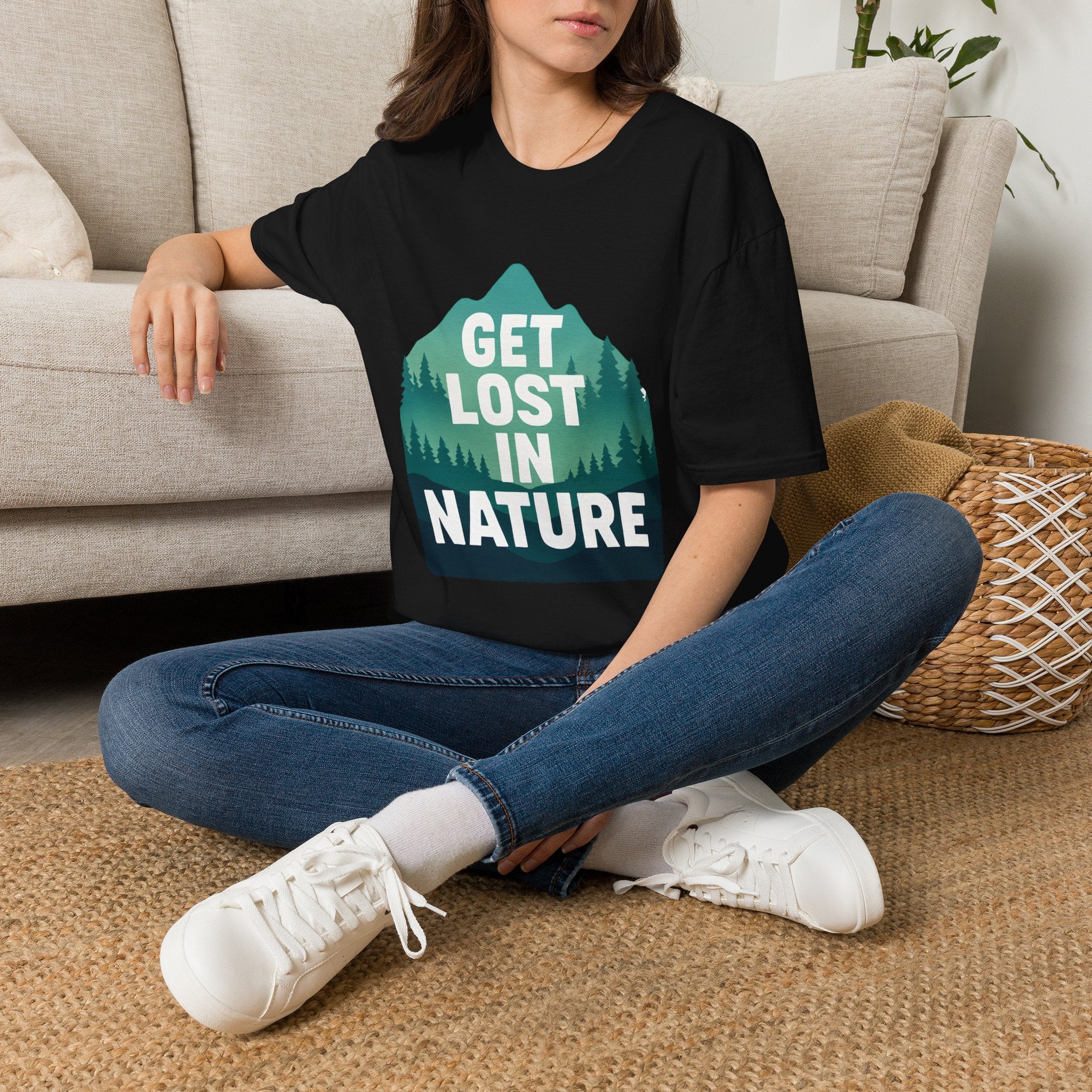 Get Lost in Nature T-Shirt — Outdoor Adventure Graphic Tee