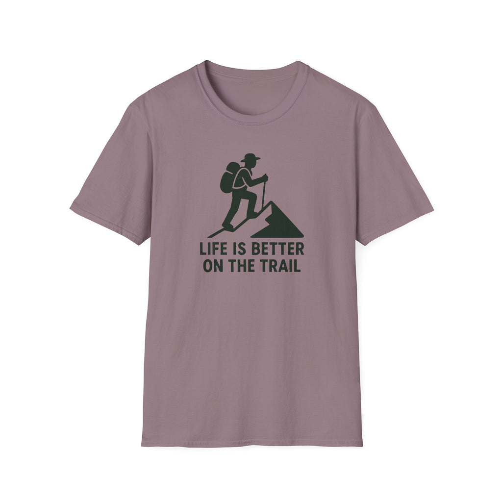 Hiking T-Shirt – “Life Is Better on the Trail” Outdoor Adventure Tee