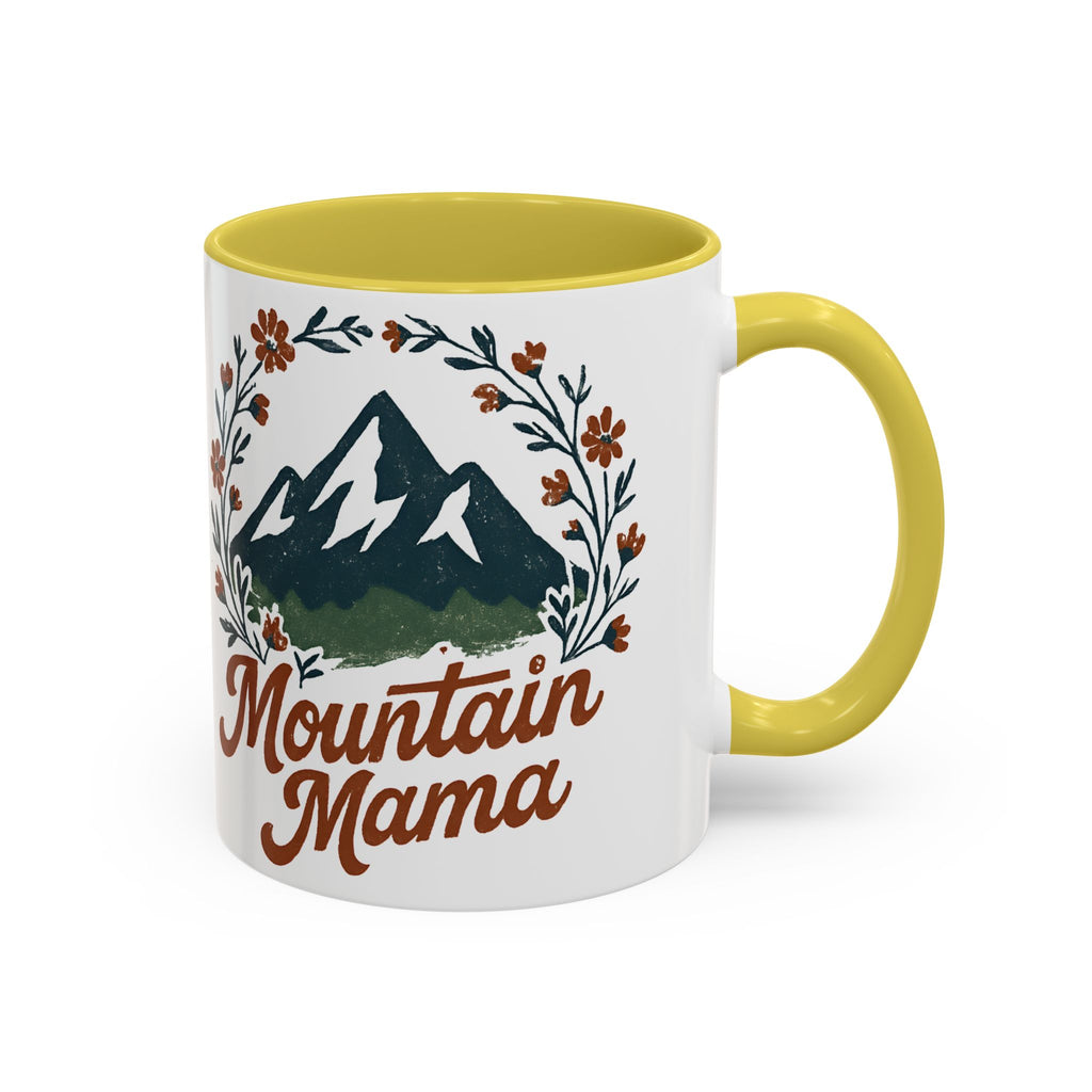 Mountain Mama Coffee Mug — 11oz & 15oz Floral Mountain Ceramic Mug