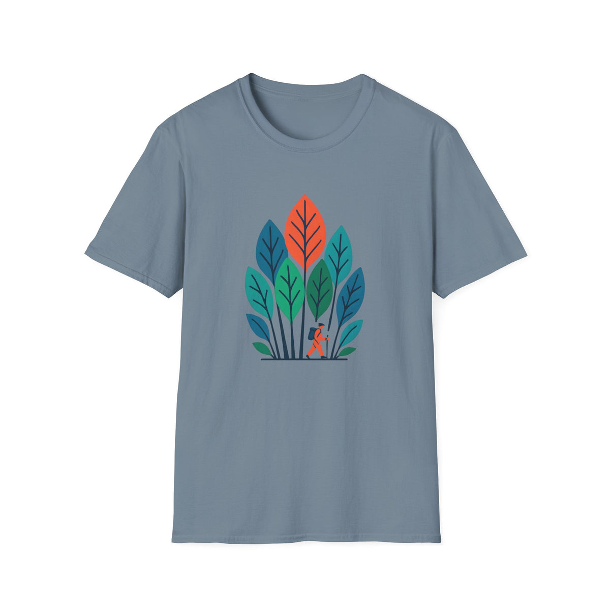 Minimalist Colorful Leaf Forest Graphic T-Shirt