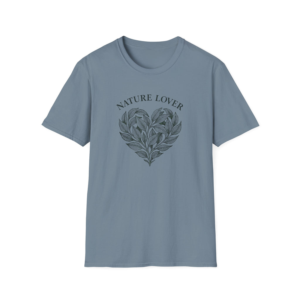 Nature Lover T-Shirt — Botanical Heart Graphic Tee