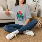T-Shirt — Minimalist Colorful Leaf Forest Graphic