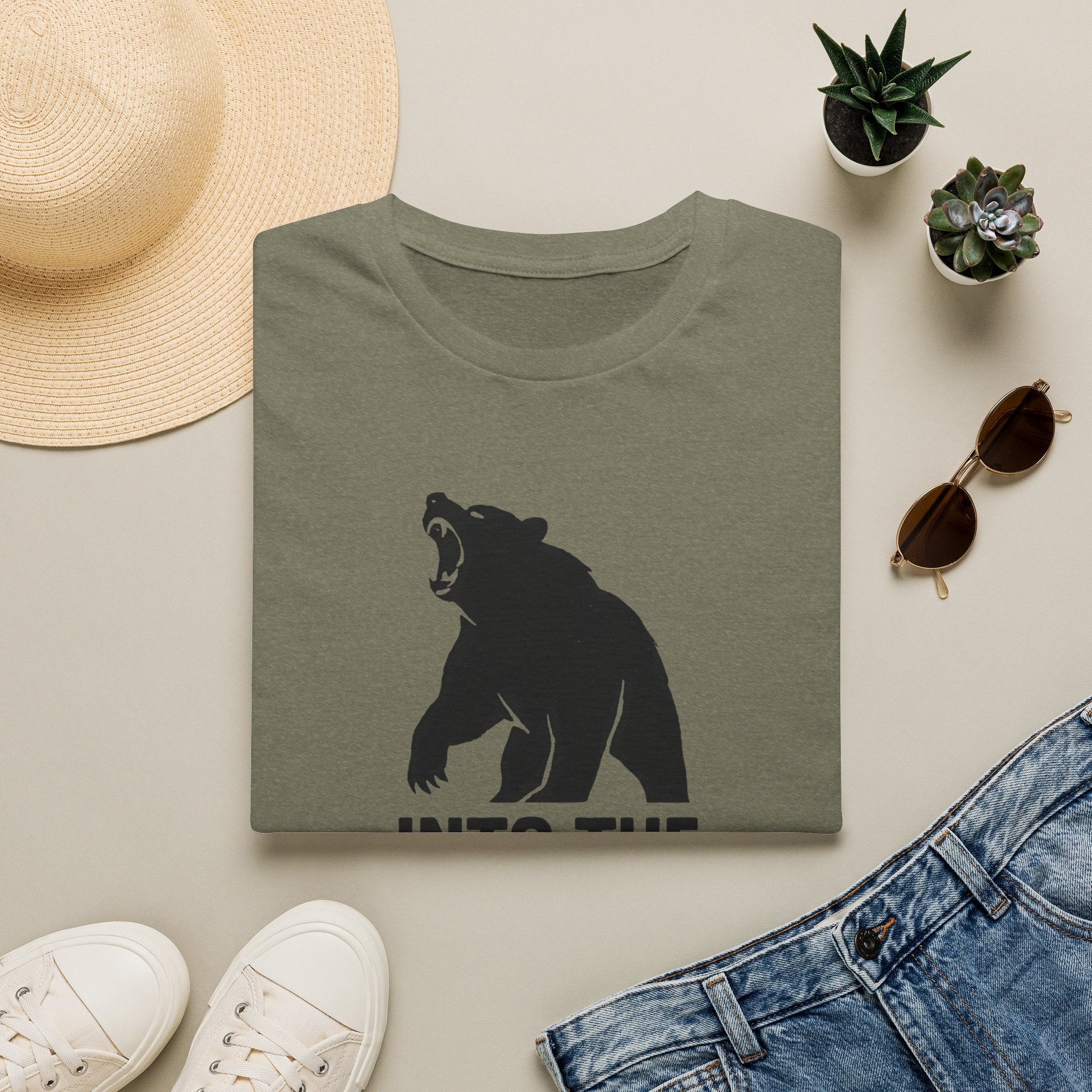 Into The Wild Bear T-Shirt — Outdoor Adventure Graphic Tee