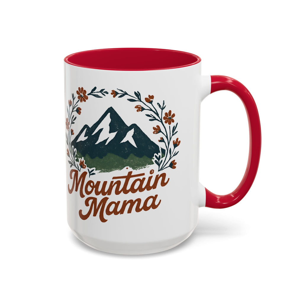 Mountain Mama Coffee Mug — 11oz & 15oz Floral Mountain Ceramic Mug