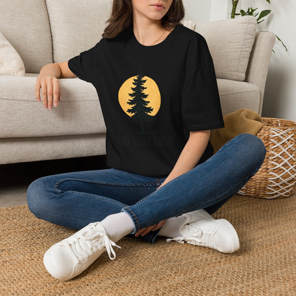 Go Outside Tree T-Shirt — Nature Adventure Graphic Tee