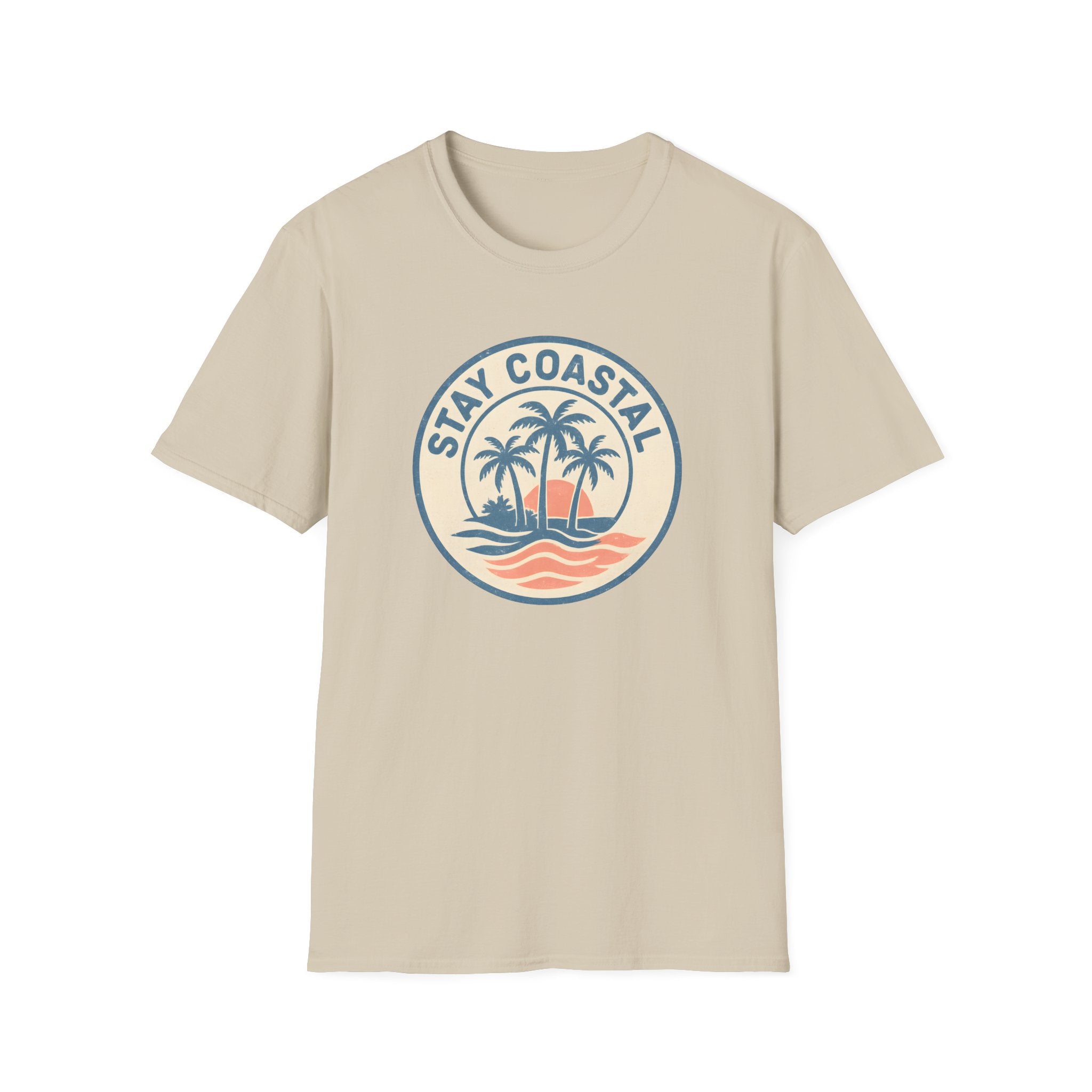 Stay Coastal T-Shirt — Vintage Palm Beach Sunset Tee