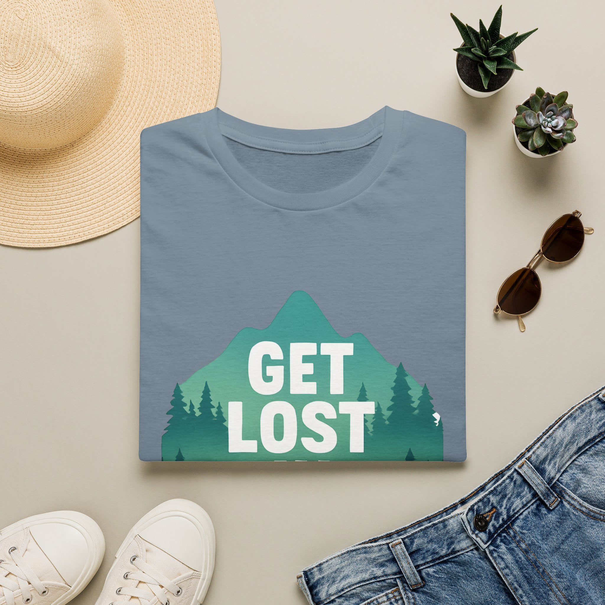 Get Lost in Nature T-Shirt — Outdoor Adventure Graphic Tee