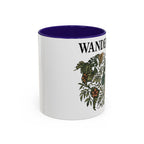 Wanderlust Floral Travel Mug — 11oz/15oz Ceramic Coffee Cup