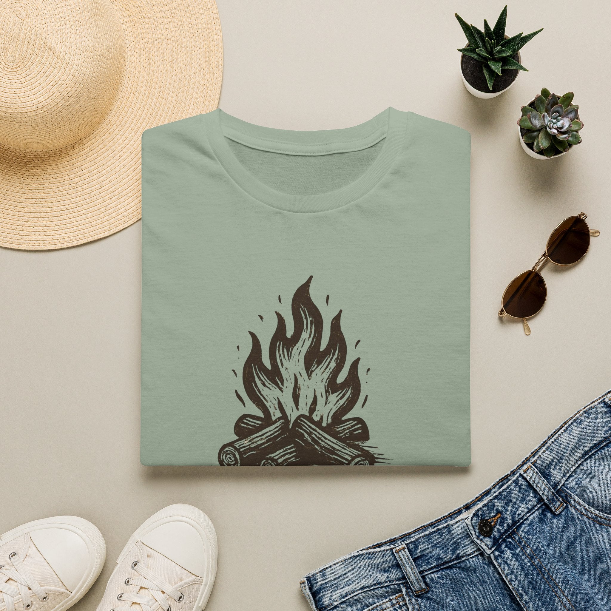 Campfire Graphic T-Shirt — "Home Is Where the Campfire Is" Outdoor Tee