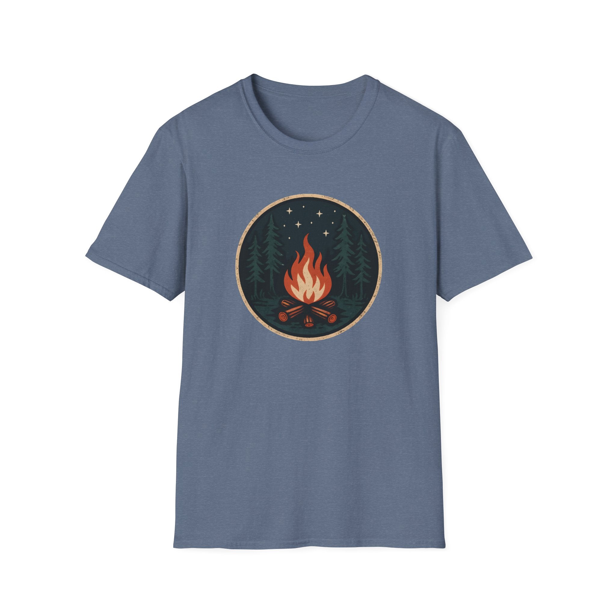 Campfire Night T-Shirt — Cozy Wilderness Bonfire Graphic Tee