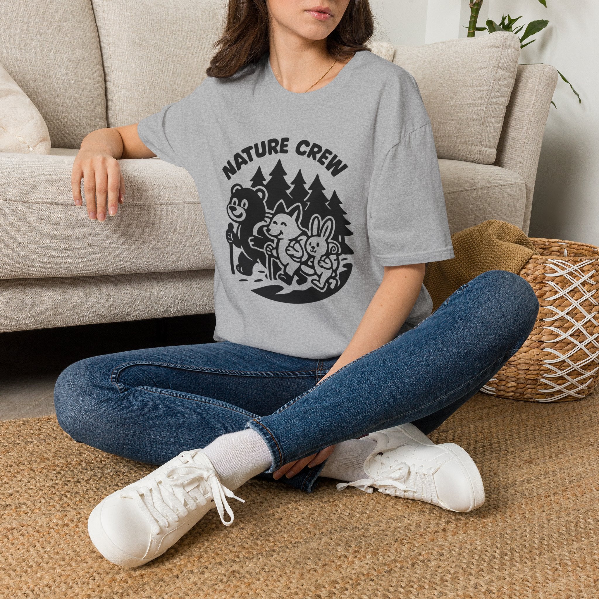 Nature Crew T‑Shirt — Cute Forest Animals Camping Tee