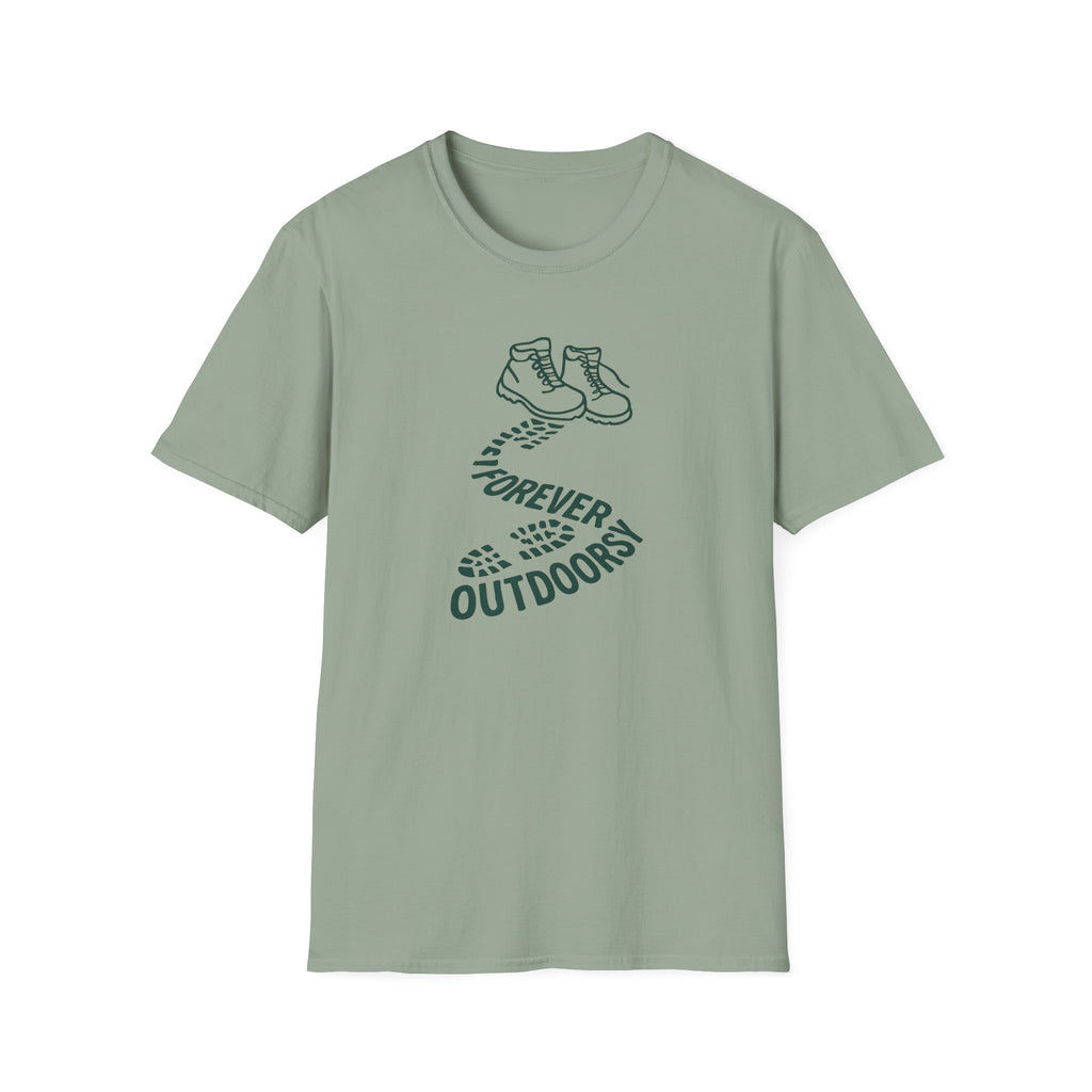 Forever Outdoors T-Shirt — Hiking Boots Graphic Tee