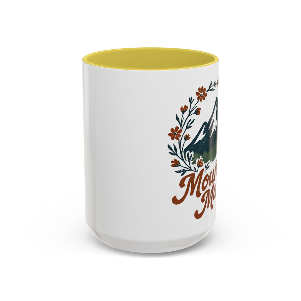 Mountain Mama Coffee Mug — 11oz & 15oz Floral Mountain Ceramic Mug