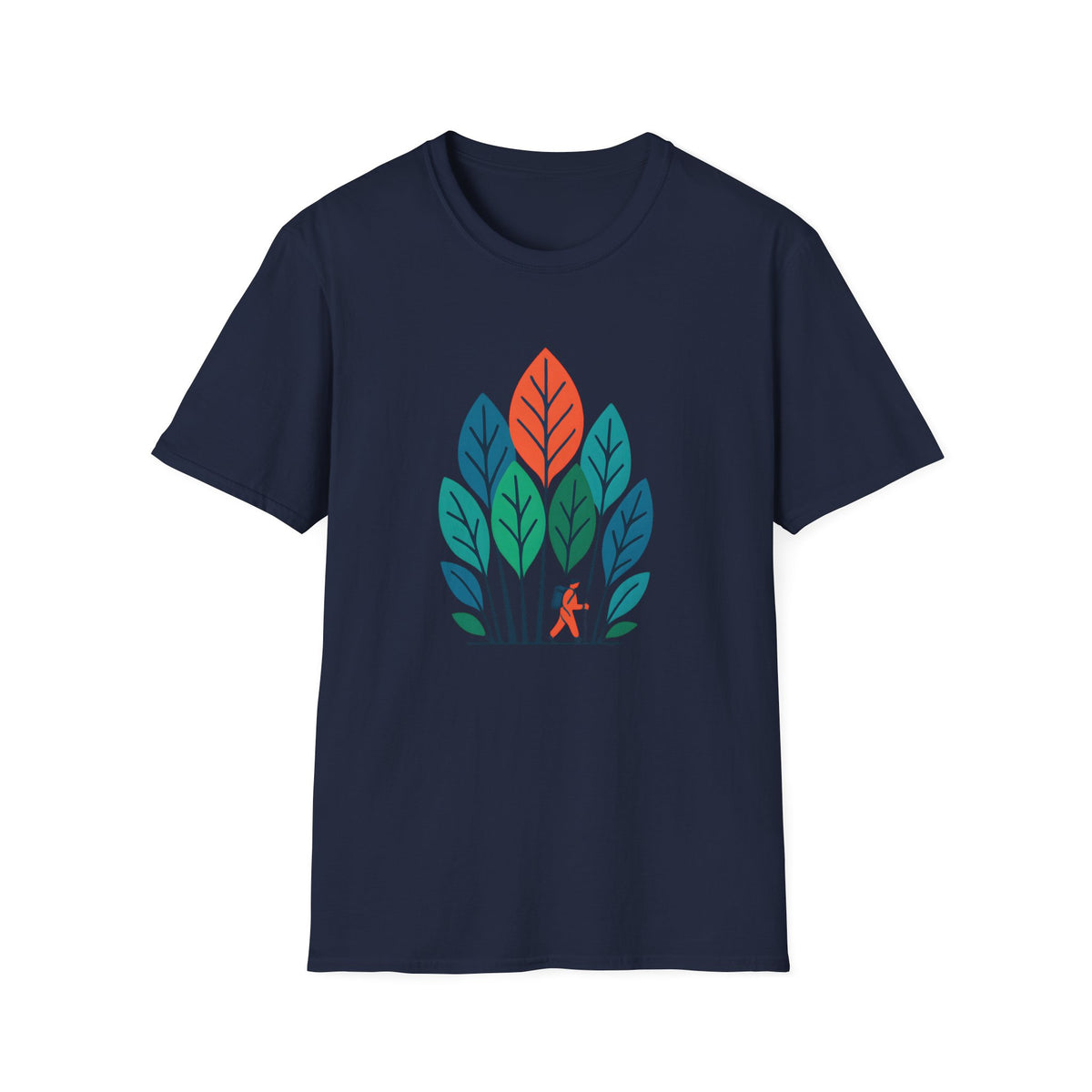 Minimalist Colorful Leaf Forest Graphic T-Shirt