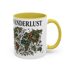 Wanderlust Floral Travel Mug — 11oz/15oz Ceramic Coffee Cup
