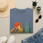 Mountain Sunset T-Shirt — Vintage Pine Forest Graphic