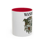 Wanderlust Floral Travel Mug — 11oz/15oz Ceramic Coffee Cup