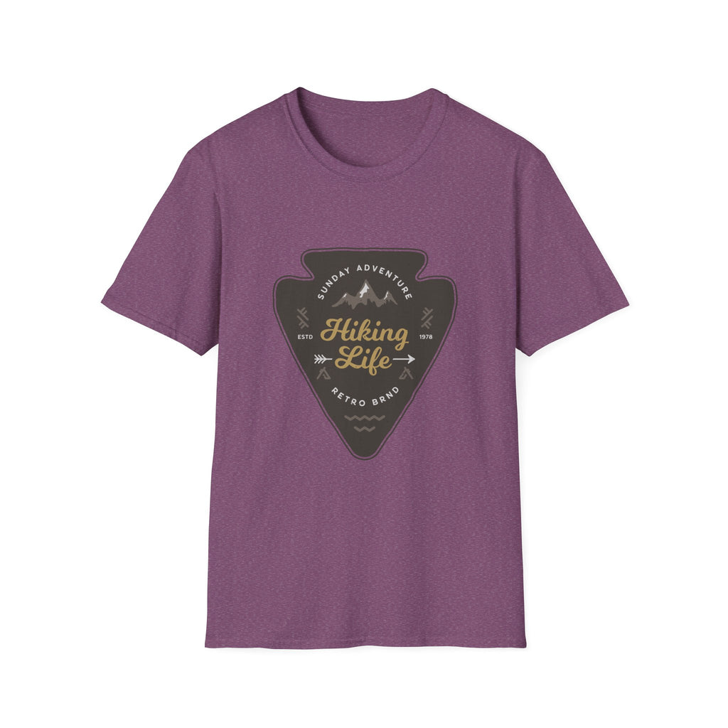 Hiking Life T‑Shirt – Vintage Mountain Patch Design