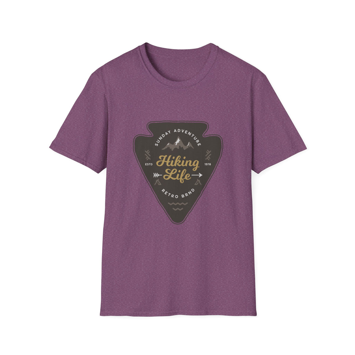 Hiking Life T‑Shirt – Vintage Mountain Patch Design
