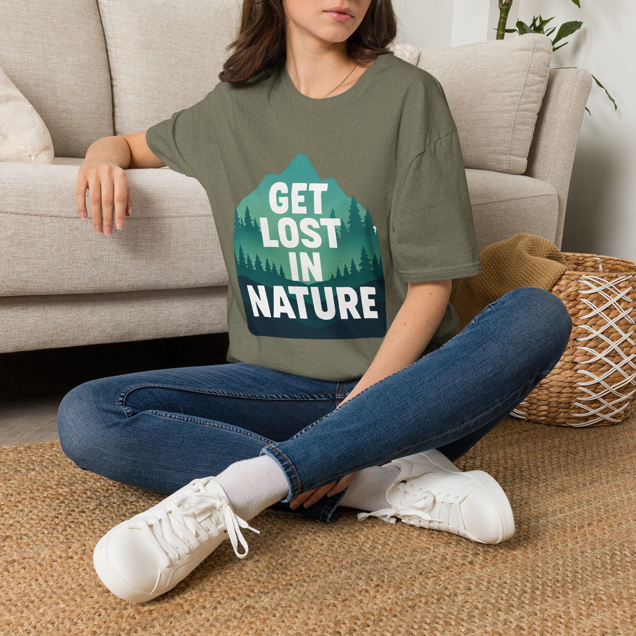 Get Lost in Nature T-Shirt — Outdoor Adventure Graphic Tee