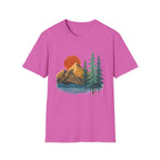 Mountain Sunset T-Shirt — Vintage Pine Forest Graphic
