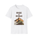 Rise & Roam Mountain T-Shirt — Adventure Graphic Tee for Hikers & Travelers