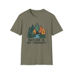 Nature Is My Therapy T-Shirt — Scenic Forest River Graphic Tee