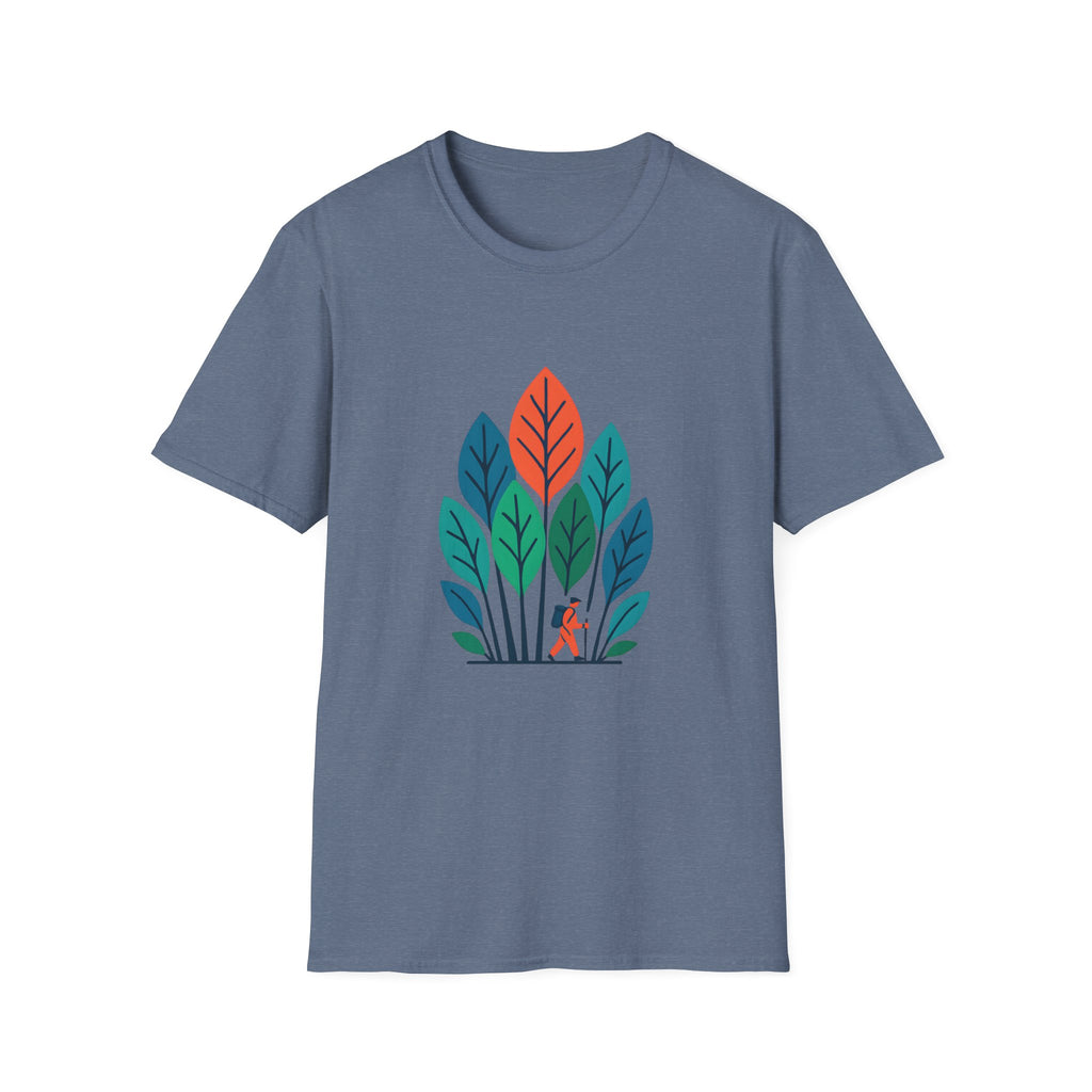 T-Shirt — Minimalist Colorful Leaf Forest Graphic