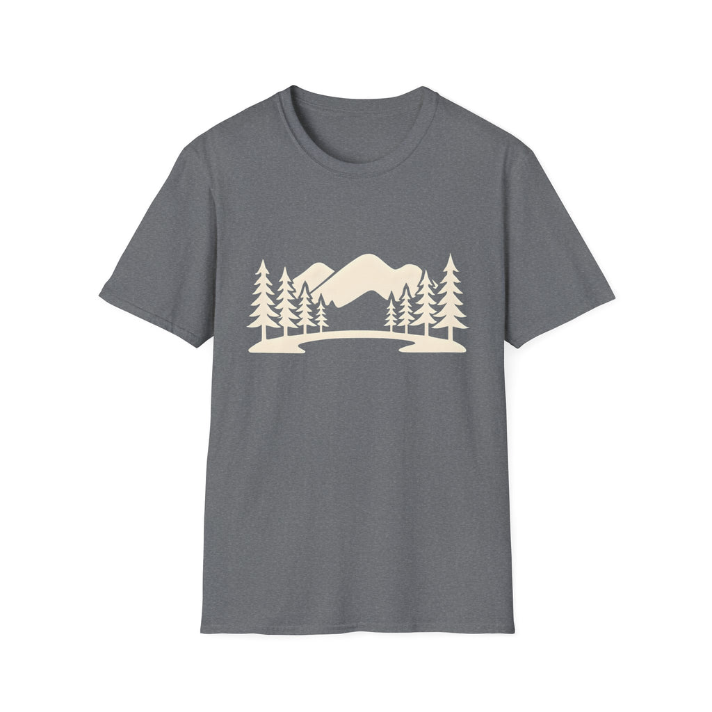 Mountain Pines T-Shirt — Minimal Scenic Forest Graphic