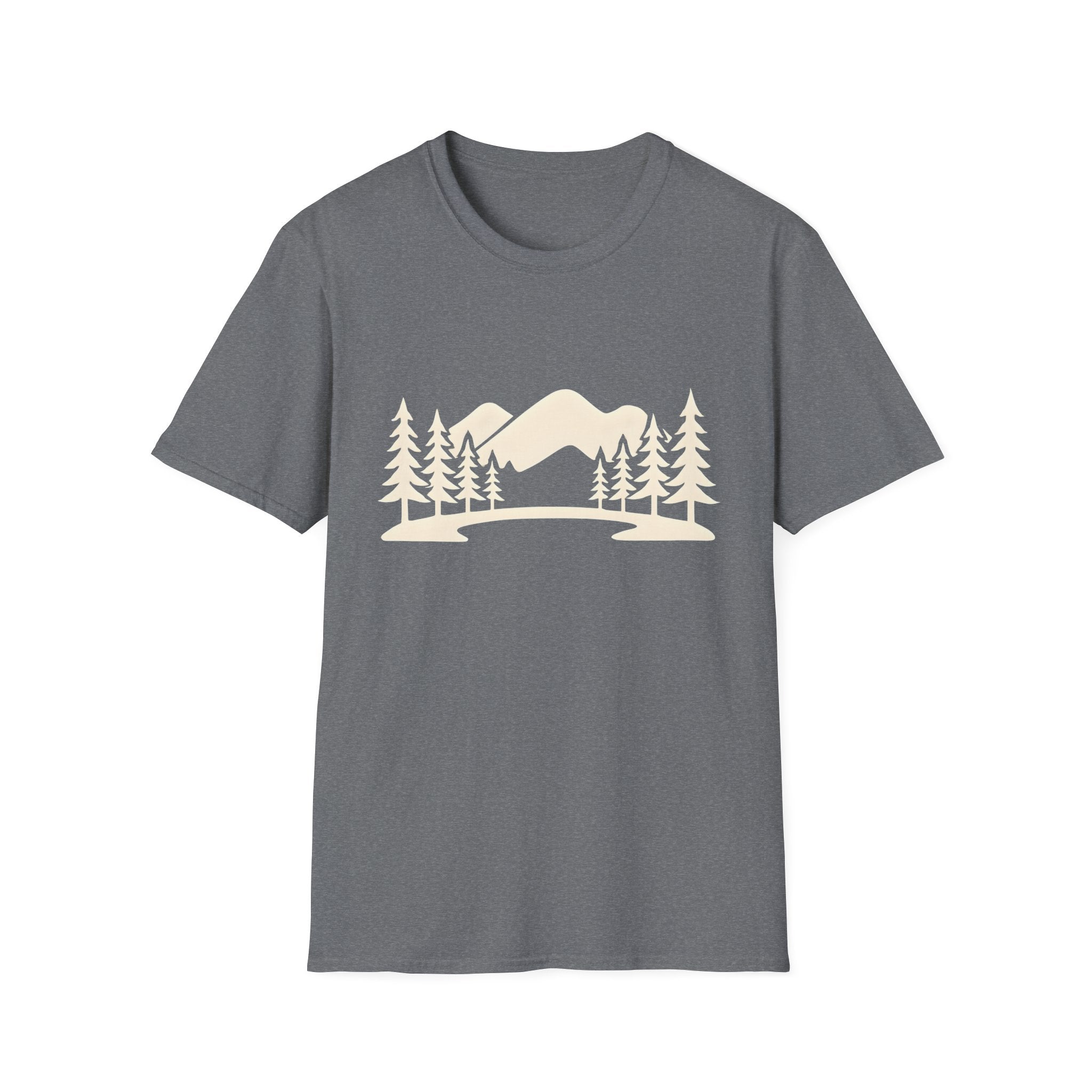 Mountain Pines T-Shirt — Minimal Scenic Forest Graphic